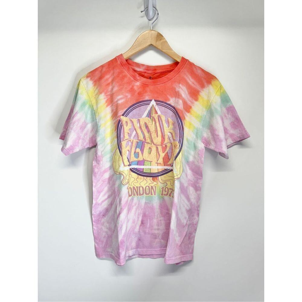 Pink Floyd Tee‎ Womens Size Small Tie Dye Crewneck 100% Cotton Short Sleeve